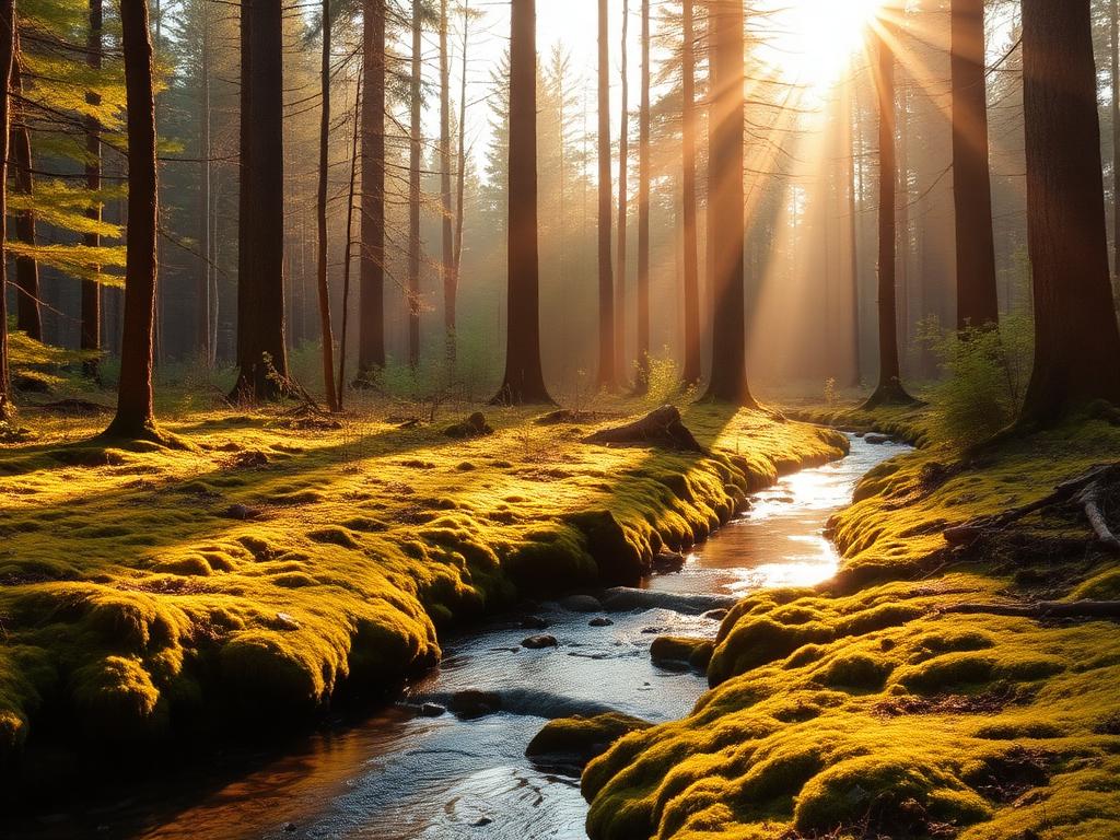 A calm forest clearing offering a sense of safety and refuge